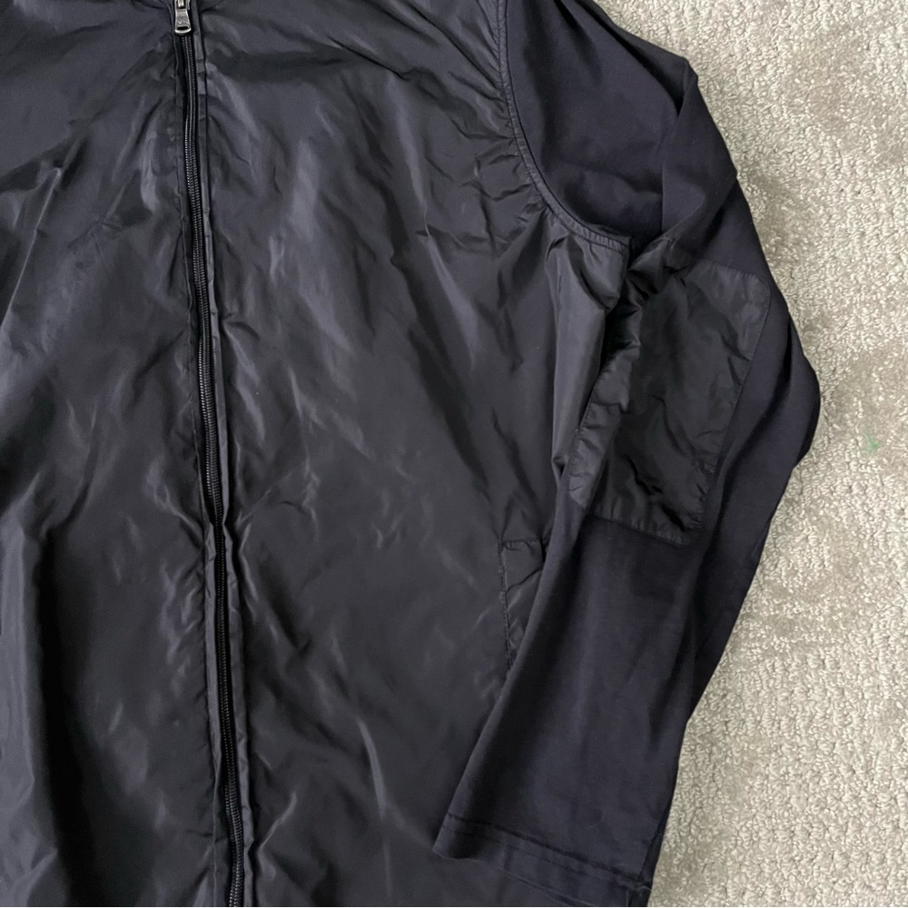 EUC Men's Michael Michael Kors Zip Up Jacket with Hood size Large in Black - Picture 2 of 6
